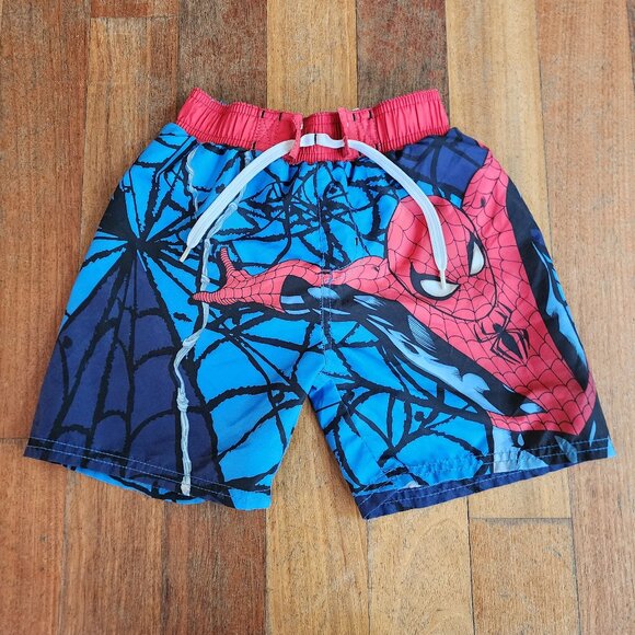 Marvel Spiderman Kids Swimsuit Trunks Size 4/5 - Picture 3 of 8